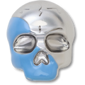 Silver and Blue Enamel Skull