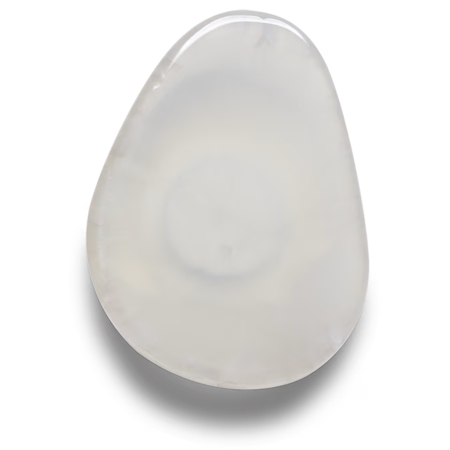 White Glass Cut Stone