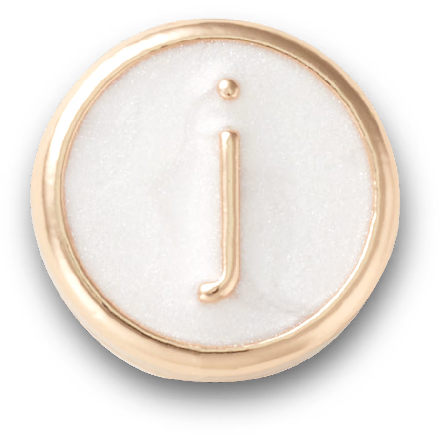 Tiny Pearlized Letter J