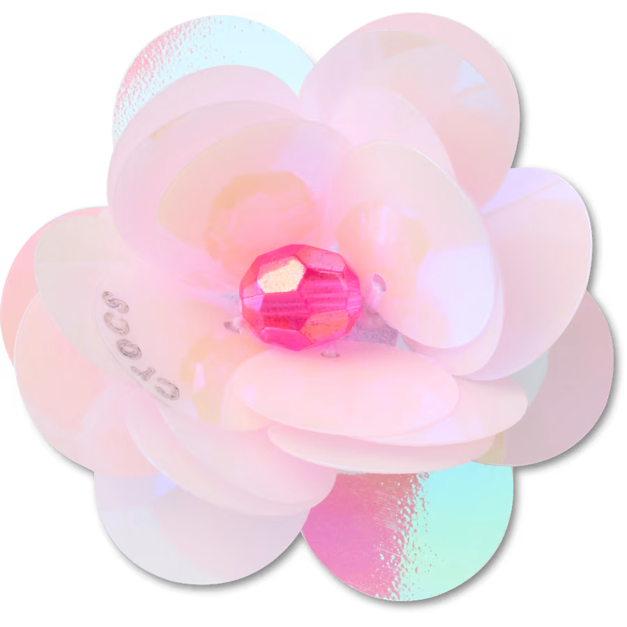 Sequin Pink Flower