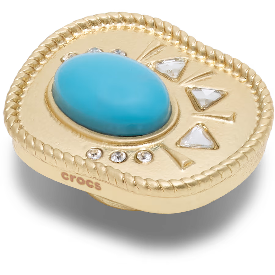 Gold and Turquoise Oval